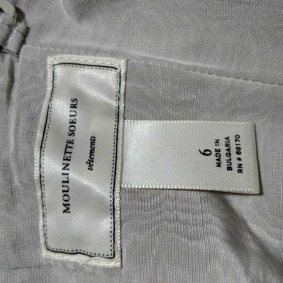 Moulinette Soeurs Women's Lined Bustier Midi Dress Button Back Size 6 - Picture 12 of 14